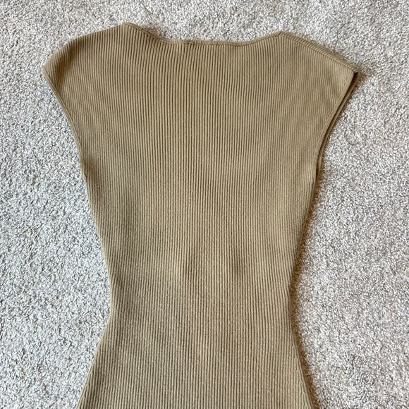 Aritzia Wilfred Free Cut-Out Knit Mini Dress in Olive/Khaki (Sz XXS) - Picture 4 of 15